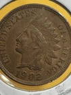 1902 Indian Head Cent Almost Uncirculated AU Coin Beautiful Detail