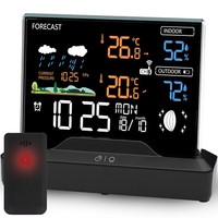 Wetterstation Funk LCD Innen- Und AußEnsensor Hygrometer Luftfeuchtigkeit Retoo