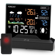Wetterstation Funk LCD Innen- und Außensensor Hygrometer Luftfeuchtigkeit Retoo