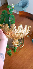 Homco Gold Acanthus Leaf Ornate Wall Pediment Plaque Applique, Wood/MDF