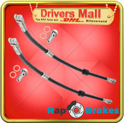 2x BREMSSCHLÄUCHE BREMSSCHLAUCH BREMSLEITUNG VORNE FÜR VW FOX 5Z POLO 9N 9A