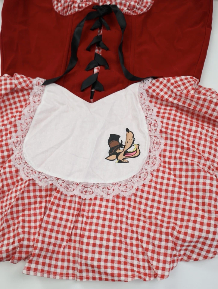 Vintage 90s Charades Red Riding Hood Adult XL Sexy Corset Dress Costume EUC - Image 3 of 4