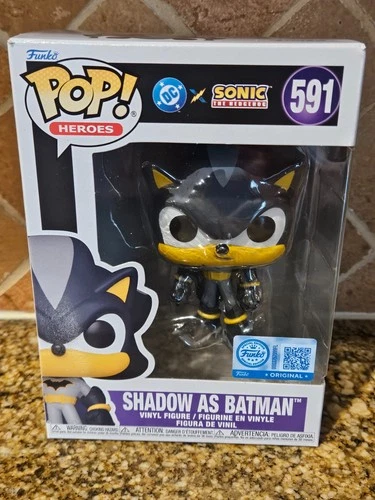Funko Pop: SHADOW as BATMAN #591 DC x Sonic the Hedgehog Target Exclusive