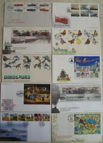 Collection of 10 x GB First Day Covers from 2011 to 2013