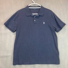 Polo Ralph Lauren Men s L Navy Blue Custom Slim Fit Polo Shirt Classic Casual
