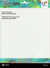 Tim Holtz Alcohol Ink White Yupo Paper 144lb 5/Pkg-8"X10"