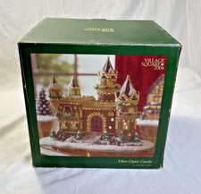 Village Square Mervyn’s 2004 Rare Fiber Optic Castle Light Up Winter Excellent