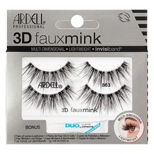 Ardell 3D Faux Mink Lashes 863 with Duo 1 pair Pack of 1 , 863
