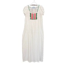 Lanz of Salzburg Vintage White Cotton Gauze Nightgown For Repair