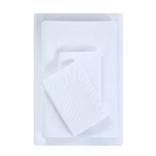 Full 4-Piece Microfiber Sheet Set White Soft Wrinkle Resistant Bedding
