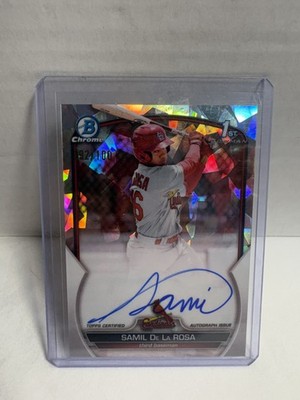 2023 BOWMAN DRAFT AUTOGRAPH REFRACTOR BASEBALL #CPASD SAMIL DE LA ROSA /100