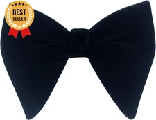 Men’s Velvet Bow Tie Pre Tied Oversized Formal Tuxedo Big Butterfly Bowties