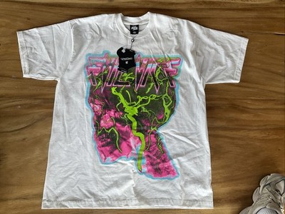 Evil Vice Men's Graphic Print Cotton Crew Neck T-Shirt White Multi Size 2X