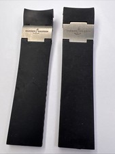 Ulysse Nardin 22mm x 20mm Cinturino Deployante in Gomma Nera