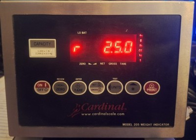 CARDINAL DETECTO 205-A WEIGHT INDICATOR WORKING PULL