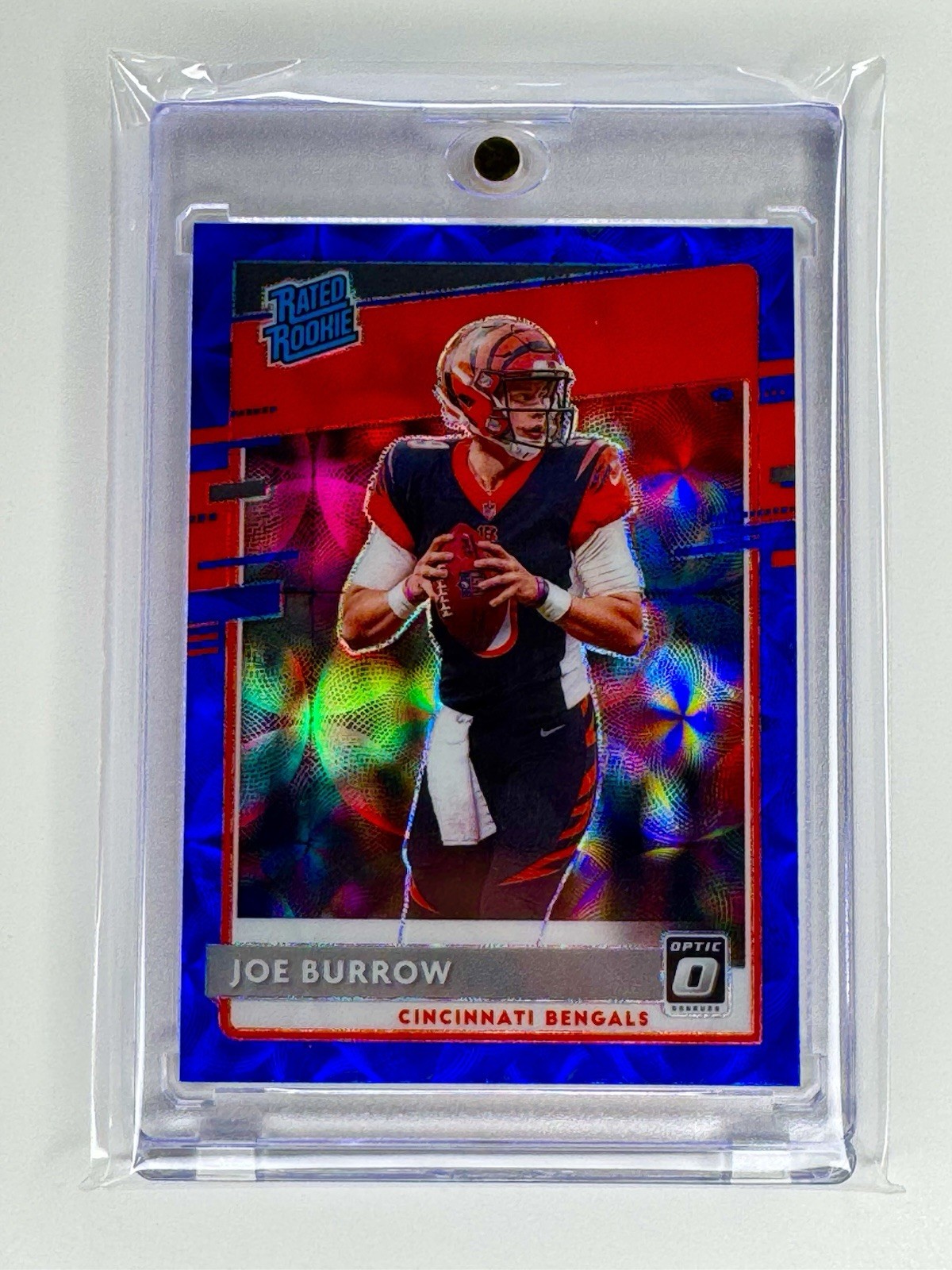 2020 Panini Donruss Optic - Rated Rookies Joe Burrow #151 Blue Scope Prizm (RC)