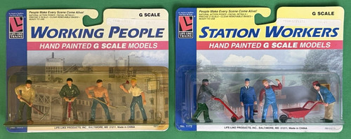 Juegos de dos figuras reales a escala G #1171 trabajadores y #1172 trabajadores de estación | Condition: New