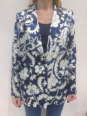 EMME MARELLA 1 jacket IMPROBI blue flower spring/summer