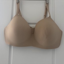 Cacique Lane Bryant 44DD Beige Wireless Lightly Lined T-Shirt Bra