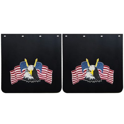 24''x24''Universal Mud Flaps for SemiTruck Tractor Trailer 1/5''Thick Polymer 2PCS