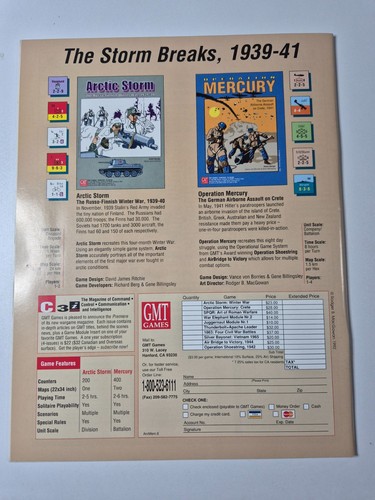 Command Magazine 24 -Czechoslovakia, XTR Corp, VGC, game inc, counters unpunched - Picture 2 of 18