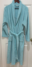 Adonna Women's Large Green Long Belt Tie Fleece Soft Plush Bath Robe