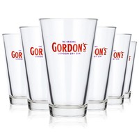 6X Gordons Gin Glas 0,33L Longdrinkglas Becher Tumbler Rastal Lowball (6Er Set)