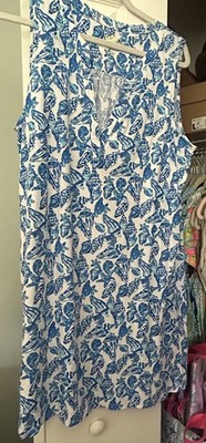 Lilly Pulitzer Dev Dress Resort White Shell Collector Size XL Preppy Beach