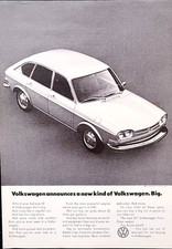 Volkswagen 411 Original 1972 Vintage Print Ad Wall Art