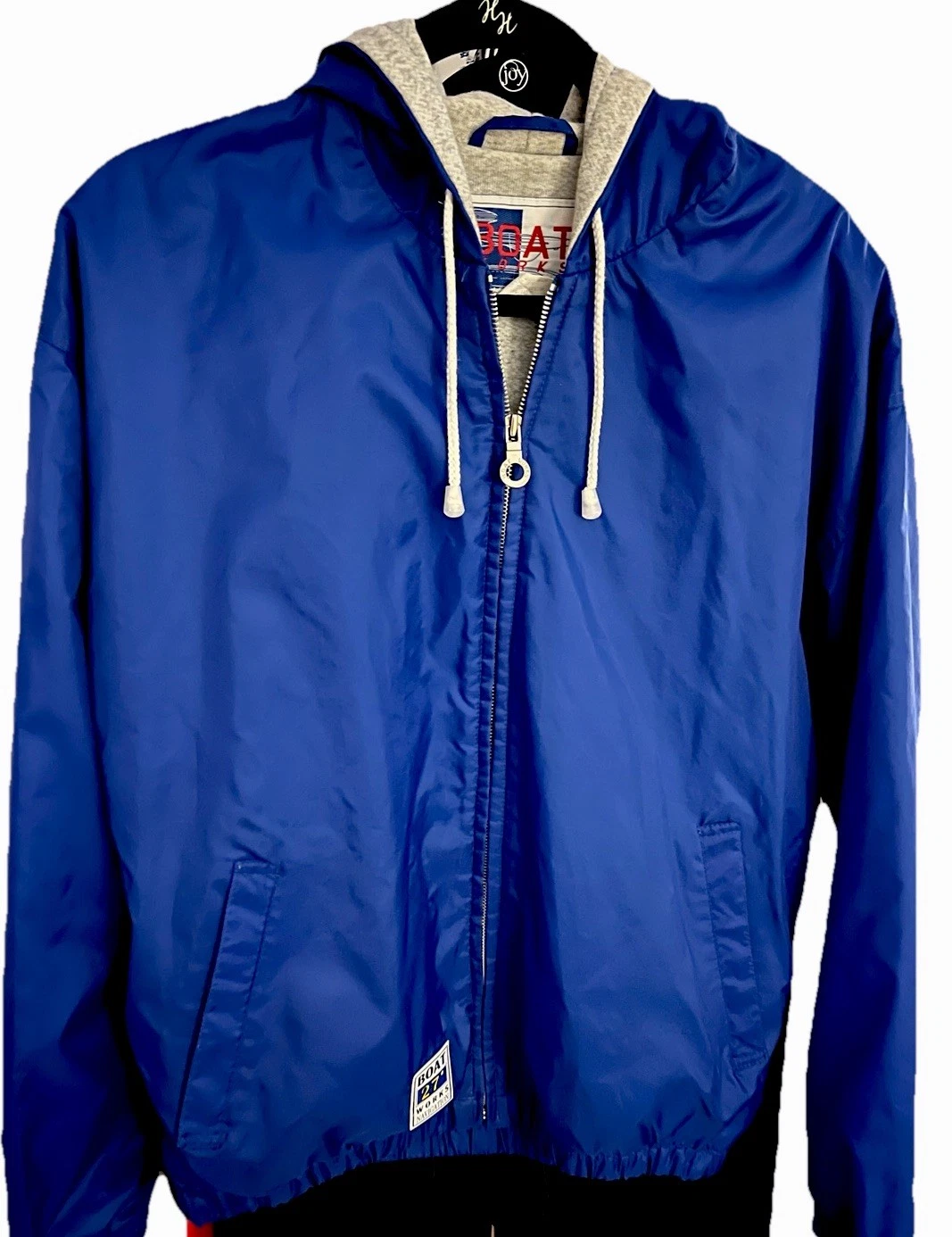 Boat Work Blue Marina Jacket Men M Unisex Fisherman Nautical Vintage Waterproof