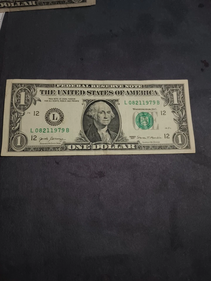 🎉2017 $1 L SAN FRANCISCO BEP TRUE BIRTHDAY NOTE AUGUST 21 1979 (08211979B)🎇 - Image 3 of 4