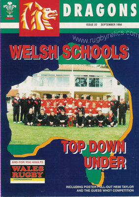 DRACHEN Nr. 22 Sep 1994 RUGBY MAGAZIN RISCA COLTS RTB EBBW VALE IEUAN EVANS