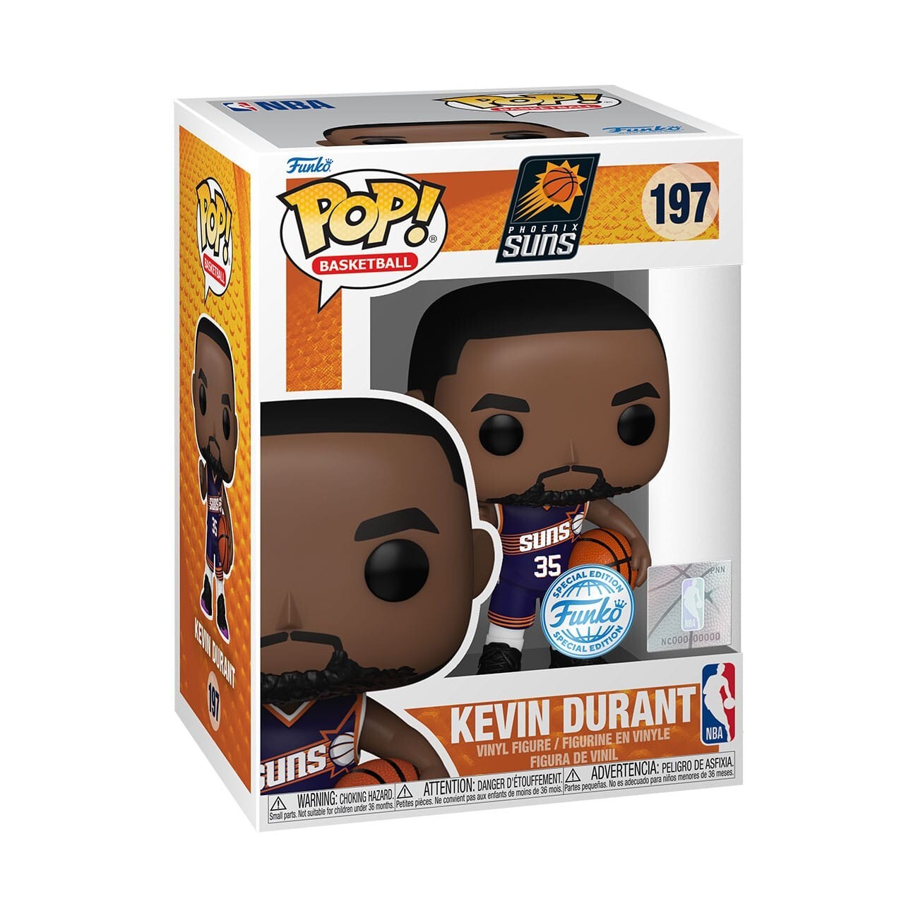 Figurine POP NBA Phoenix Suns de Kevin Durant en vinyle 9cm de collection
