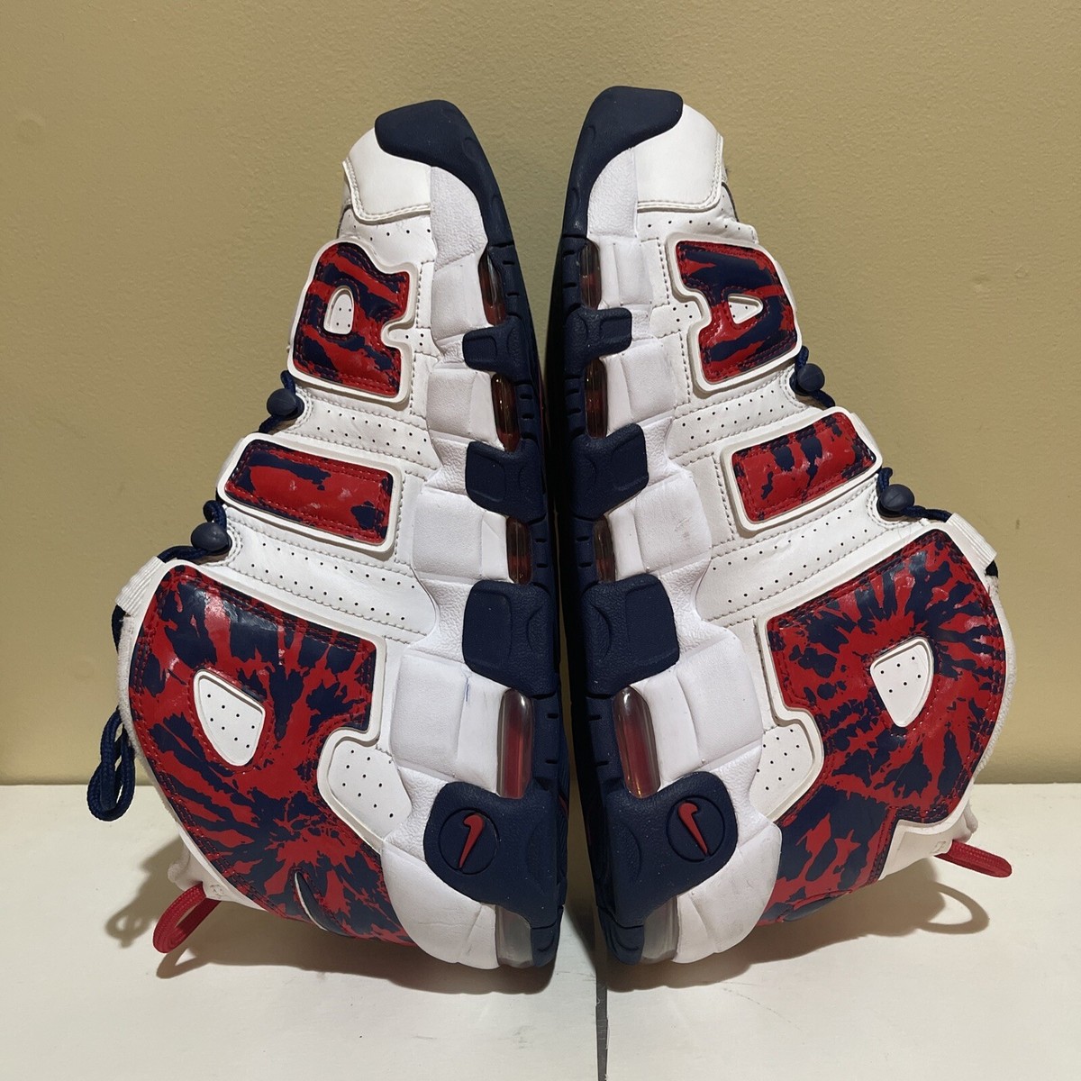 Size 12 - Nike Air More Uptempo Red Navy Camo for sale online | eBay
