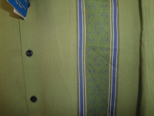 NWT! NAT NAST Green + Blue Design & White Stripes 70% Silk 30% Cotton XL - Picture 3 of 4