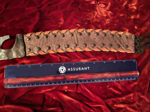 Suzi Roher Belt W/ Brass Metal Buckle And Leather - 41 Inches - Picture 9 of 10