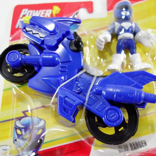 Hasbro Playskool Heroes Power Rangers Blue Ranger Action Figure Blue Motorcycle - Picture 4 of 5