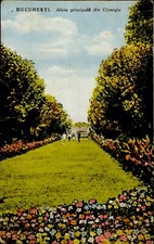 IMR00108 romania bucuresti gradina cismigiu park alley flowers vintage clothes 