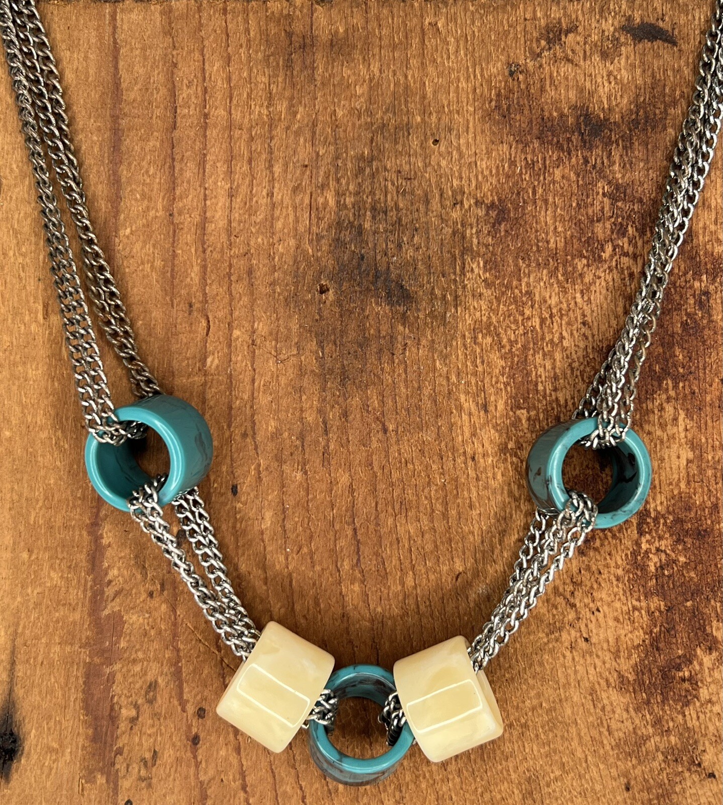 Bijoux Terner Turquoise & Ivory Tube Necklace Dou… - image 6