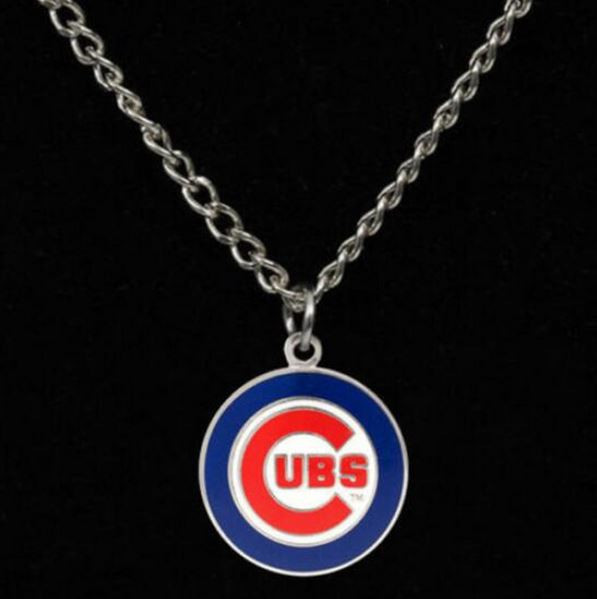 Chicago Cubs Chain Necklace Team Logo Enamel Charm Pendant Jewelry for