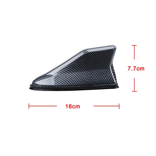 Black Shark Fin Roof Antenna Aerial FM/AM Radio Signal Decor Car Trim Universal - Imagen 10 de 12