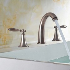 ORB Brass Widespread 3-Hole 2-Handle Bathroom Sink Faucet Basin Mixer Tap Znf439