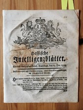 1775 Zeitung 51 / Lerche Forstwitschaft / Hambach Witzenhausen 