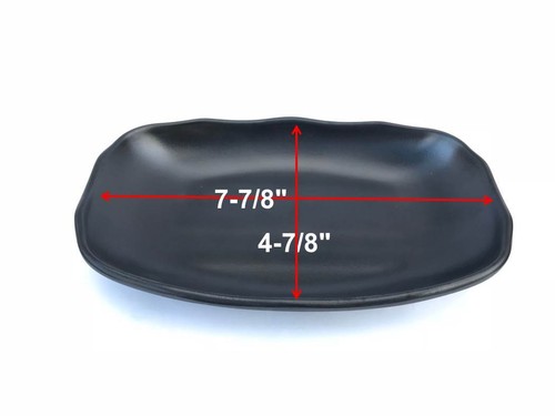 Oblong Dinner Plate Platter Sushi Sashimi BBQ Side Serving 7"~10" Melamine Black - Picture 5 of 12