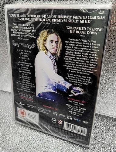 Tim Minchin - Ready For This (DVD, 2010) New & Sealed - Picture 2 of 7