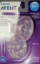 Philips Avent 2-Pack Super Soothie 3 Months Pacifiers in Pink BPA Free Binky