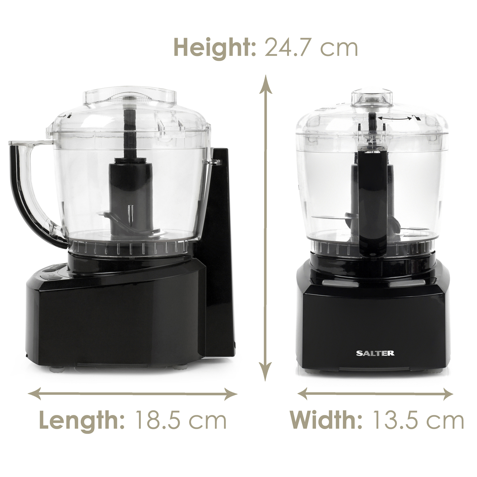 Salter Mini Food Processor Chopper Electric 8 in 1 Compact Prep Pro