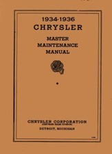1934-1936 Chrysler All Models Factory Shop Service Manual