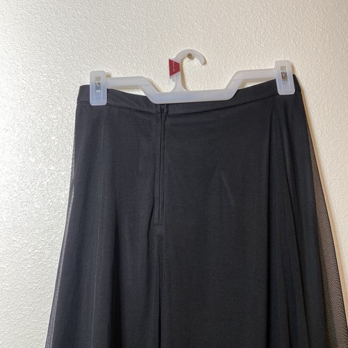 Black Sheer Lined Floor Length Victorian Formal Skirt EUC Size 6 JS Collections - Picture 5 of 8