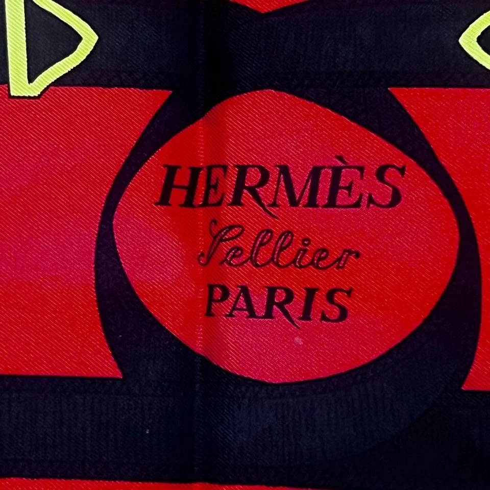 Hermes Paris Eperon D'or by Henri d' Origny Silk Scarf 35X35 - Image 2 of 4